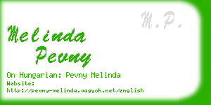 melinda pevny business card